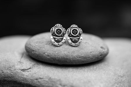 Rustic Silver Helmet Studs
